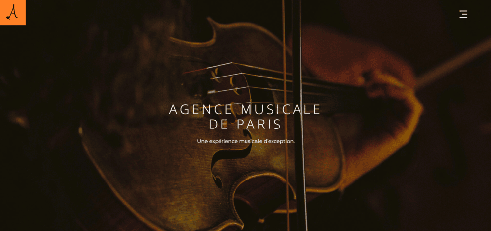 Aperçu du site de l'Agence Musicale de Paris